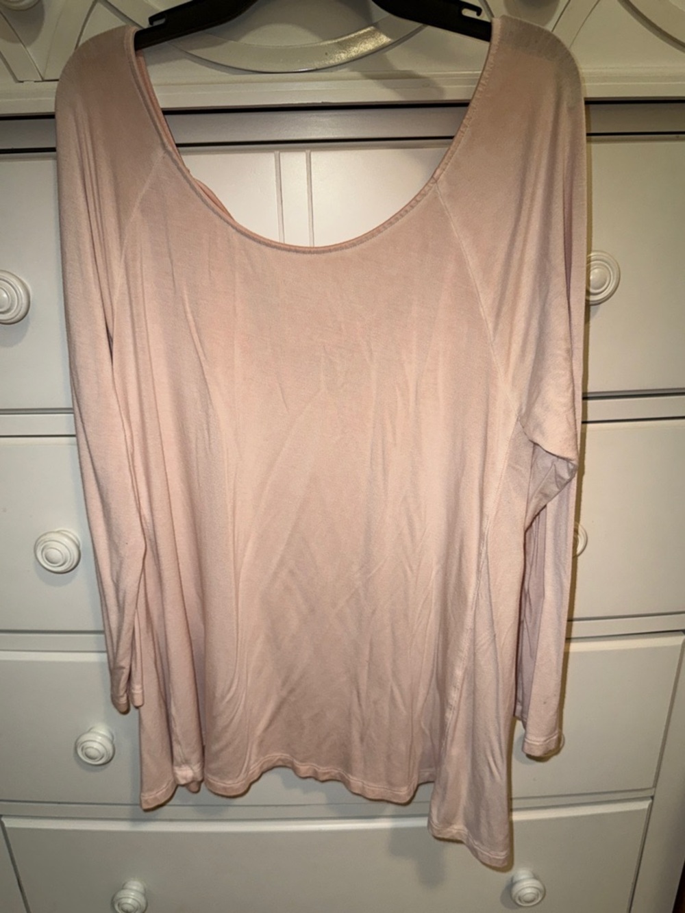 AEO Soft & Sexy pink peach crisscross back Top Womens Medium